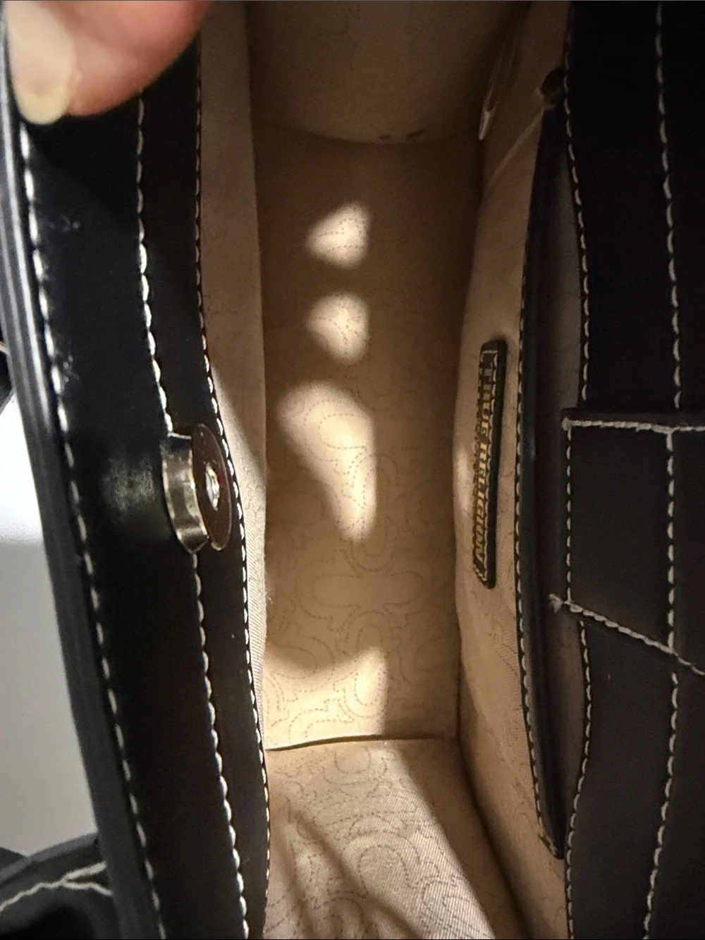 True Religion Mini Tote Black Structured Satchel Adjustable / Removable Strap